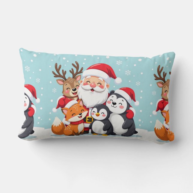 Almohada de Navidad de terciopelo de lujo (Reverso )