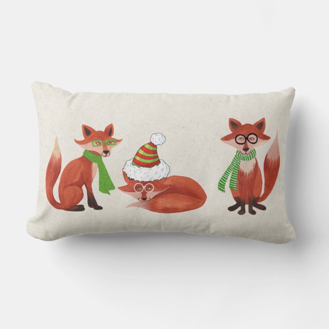Almohada de Navidad de Zorro (Anverso)