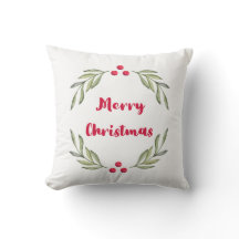 Almohada de Navidad – Floral Acuarela