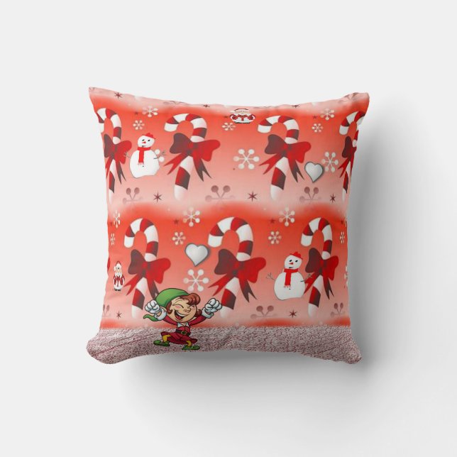 Almohada de Navidad Muñeco de Nieve (Anverso)