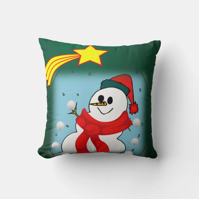 Almohada de Navidad Muñeco de Nieve (Anverso)