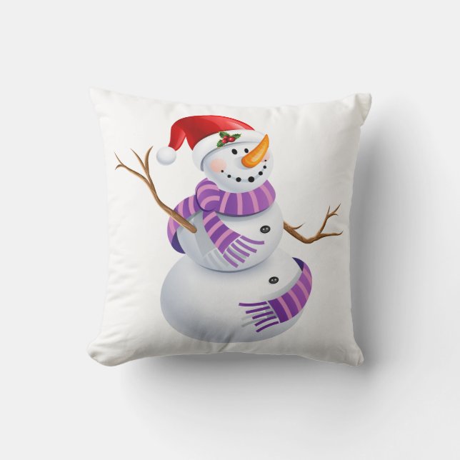 Almohada de Navidad-Muñeco de nieve (Anverso)