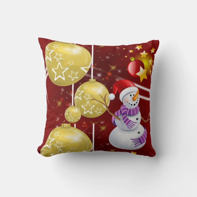 Almohada de Navidad Muñeco de Nieve (Anverso)