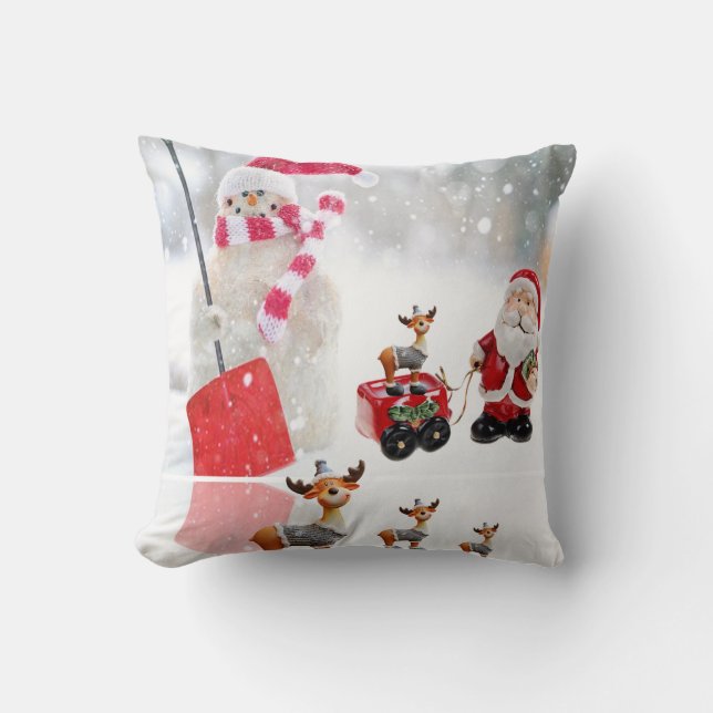 Almohada de Navidad Muñeco de Nieve (Anverso)