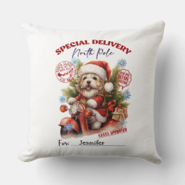 Almohada de Navidad Perro Mascota Cachorro Lindo