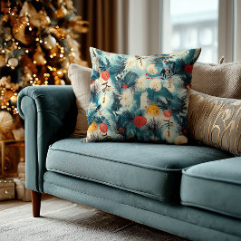 Almohada de Navidad personalizada con turquesa