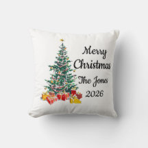Almohada de Navidad Personalizada para la Familia