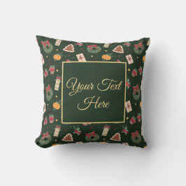 Almohada de Navidad verde personalizada