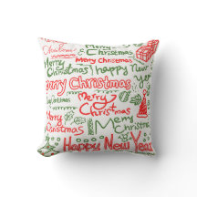 Almohada de Navidad y Feliz Año Nuevo