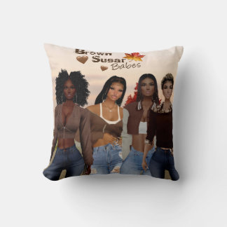 Almohada de nenas azucareras marrones 3
