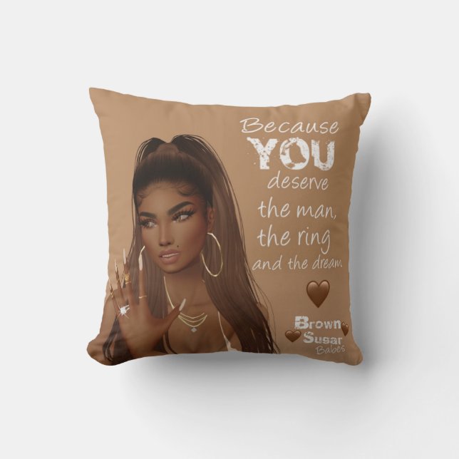 Almohada de nenas azucareras marrones 3 (Anverso)
