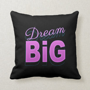 Almohada de neón 80s del estilo del negro retro