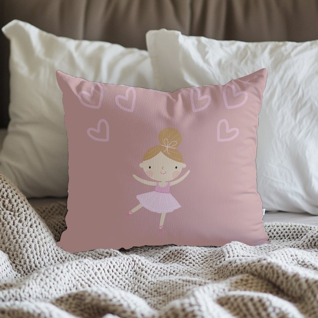 Almohada de niña bailarina rosa (Subido por el creador)