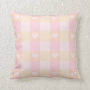 Almohada de niñas Corazones Rosa Bonito y Amarillo
