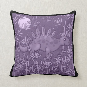 Almohada de niños de dinosaurio púrpura