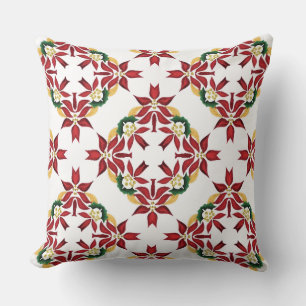 almohada de nochebuena poinsettia