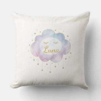 Almohada de nombre de bebé personalizado Lavanda N
