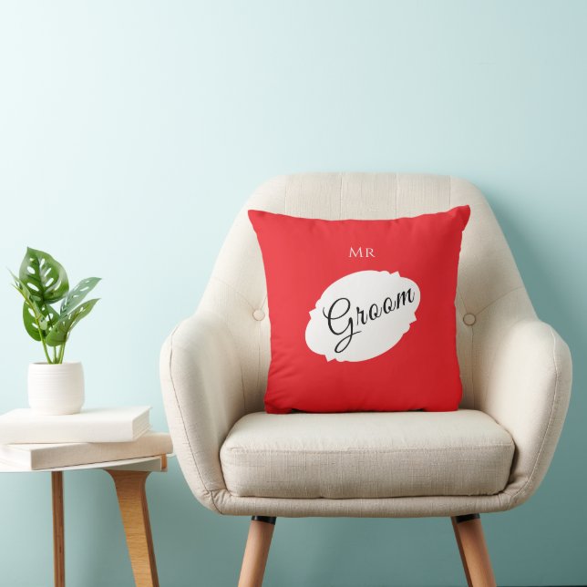 Almohada de novio personalizada – Decoración moder (Silla)