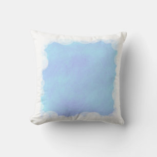 Almohada de nubes de burbujas y azul claro