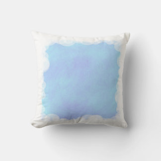 Almohada de nubes de burbujas y azul claro