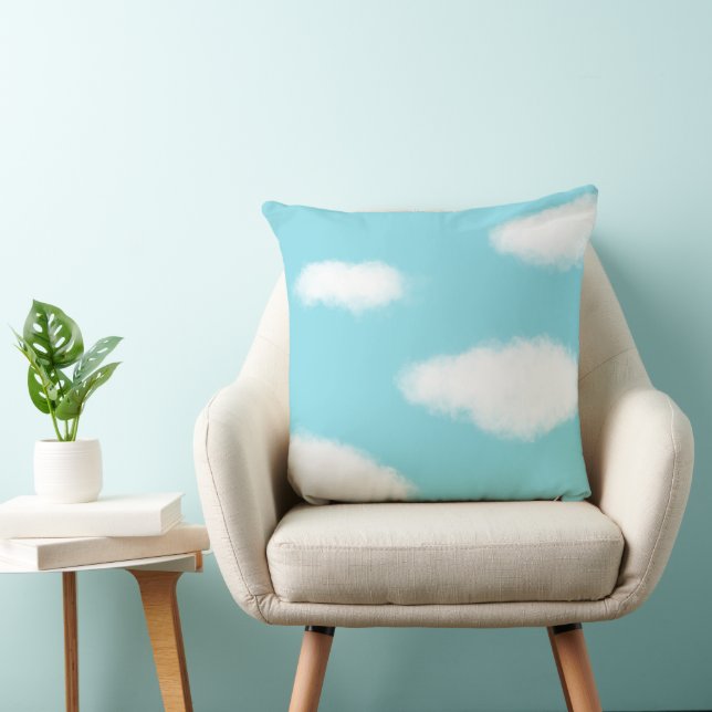 Almohada de nubes de cielo azul (Silla)