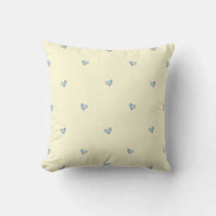 Almohada de nursery con estampado de corazón azul