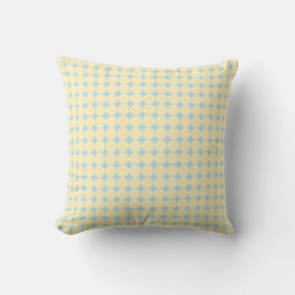 Almohada de nursery con punto amarillo en azul