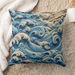 Almohada de olas del océano