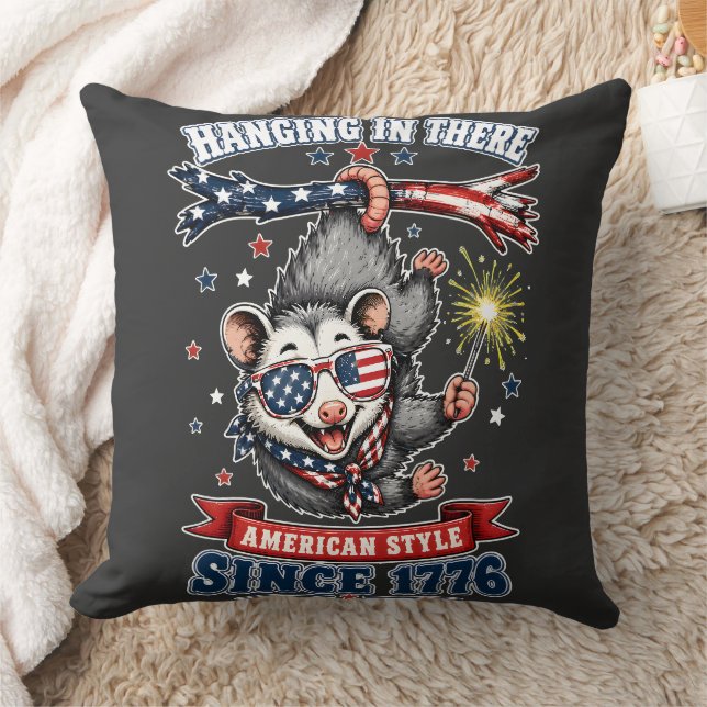 Almohada de Opossum del 4 de Julio (Manta)