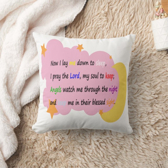 Almohada de oración a la hora de acostarse (niñas) (Manta)