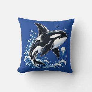 Almohada de Orca Ballena Ola del Océano – Orca