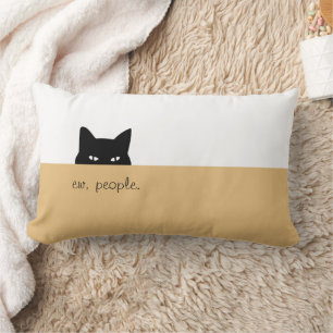 Almohada de oro con foto de gente mala gato sigilo