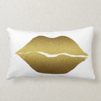 Almohada de oro de los labios