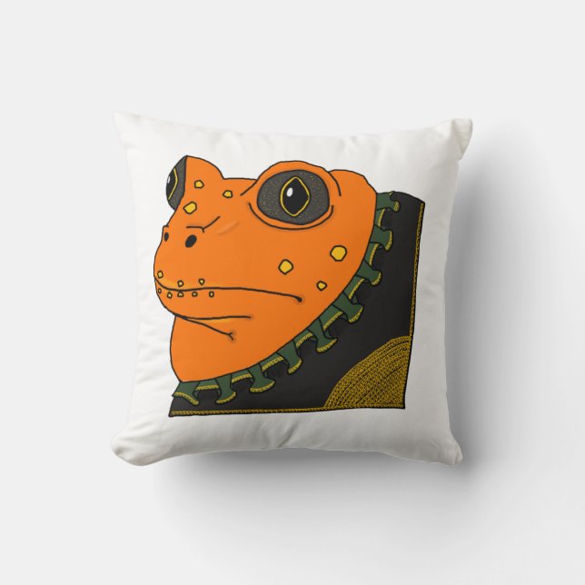 Almohada de oro de lujo del sapo (Anverso)