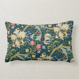 Almohada de oro del Lumbar de los lirios