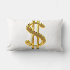 Almohada de oro del Rótulo de dólar