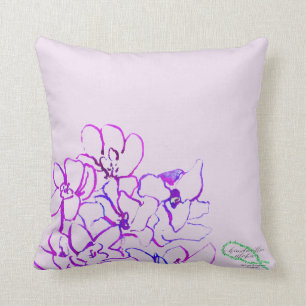 Almohada de Orquídea Tropical de Isla - Púrpura
