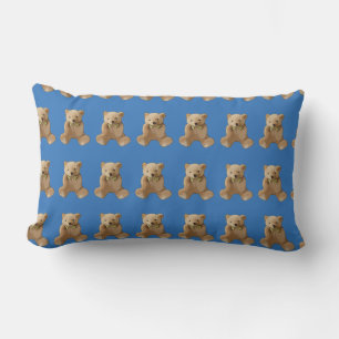 Almohada de oso de peluche azul personalizada