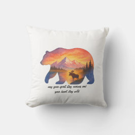 Almohada de Oso de Puestas de Sol Escénicas