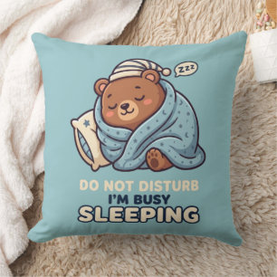 Almohada de Oso Durmiendo 'No Molestar'