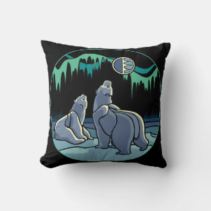 Almohada de Oso Polar Almohada de Arte de Oso Pers