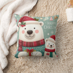 almohada de oso polar navidad