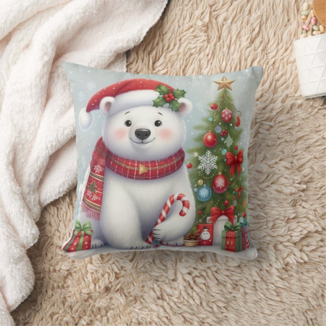 almohada de oso polar navidad (Manta)
