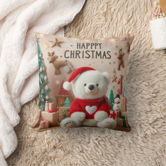 almohada de oso polar navidad (Manta)