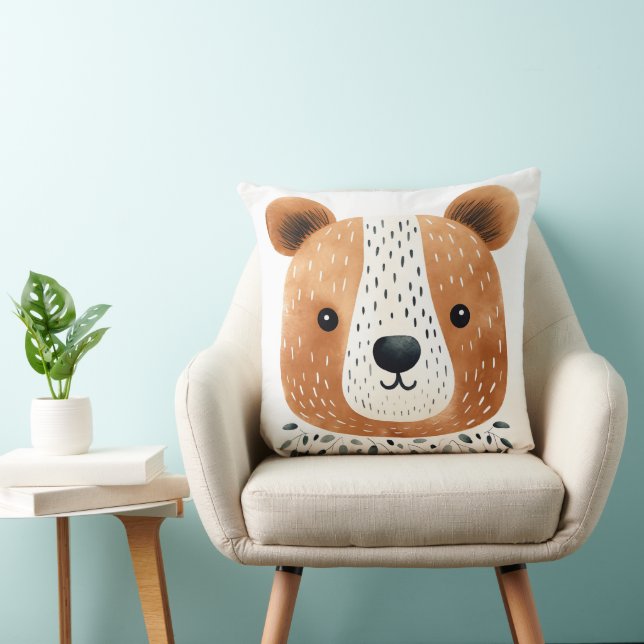 Almohada de oso suave, decoración de habitación in (Silla)