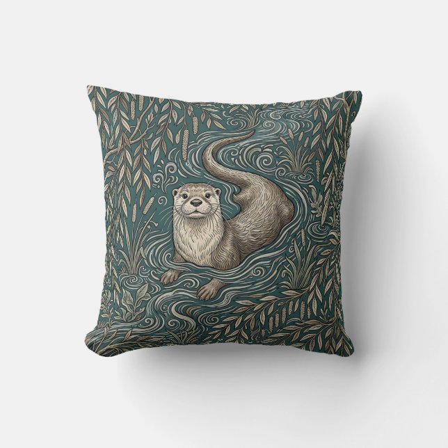 Almohada de Otter de Río (Anverso)