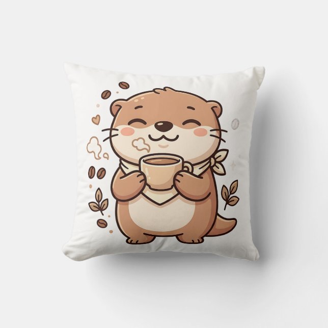 Almohada de Otter Kawaii (Anverso)