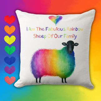 Almohada de Oveja Arcoíris LGBTQ