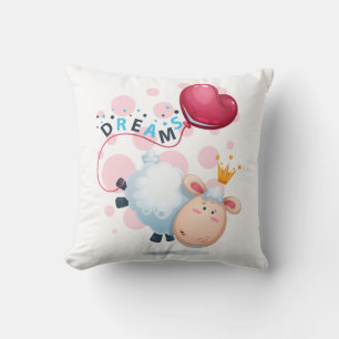 Almohada de Oveja Linda Soñadora