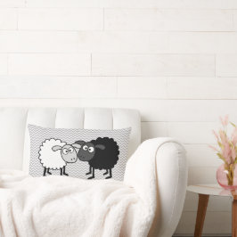Almohada de Oveja Negra Oveja Blanca